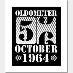 Oldometer 56 Years Old Was Born In October 1964 Happy Birthday To Me You Father Mother Son Daughter Posters and Art